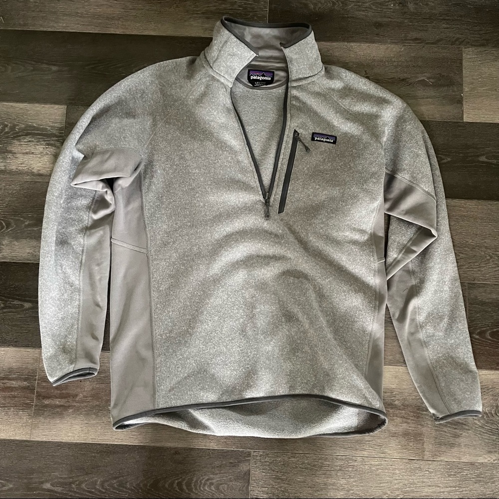 Mens Patagonia quarter 1/4 zip sweatshirt sweater jacket zipper pullover